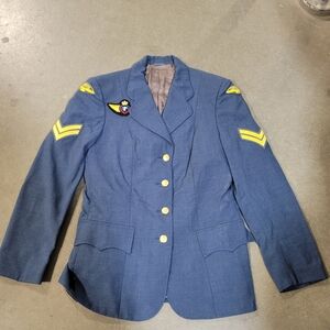 1980s Vintage Canadian Air Force Blue Dress Jacket - Womens small